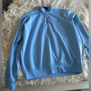 Fairway & Green Tech light blue quarter zip pullover